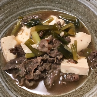 ガーリック風味の肉豆腐